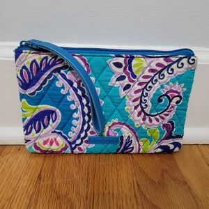 Vera Bradley Escapade Wristlet in Waikiki Blue Travel Paisley Lightweight